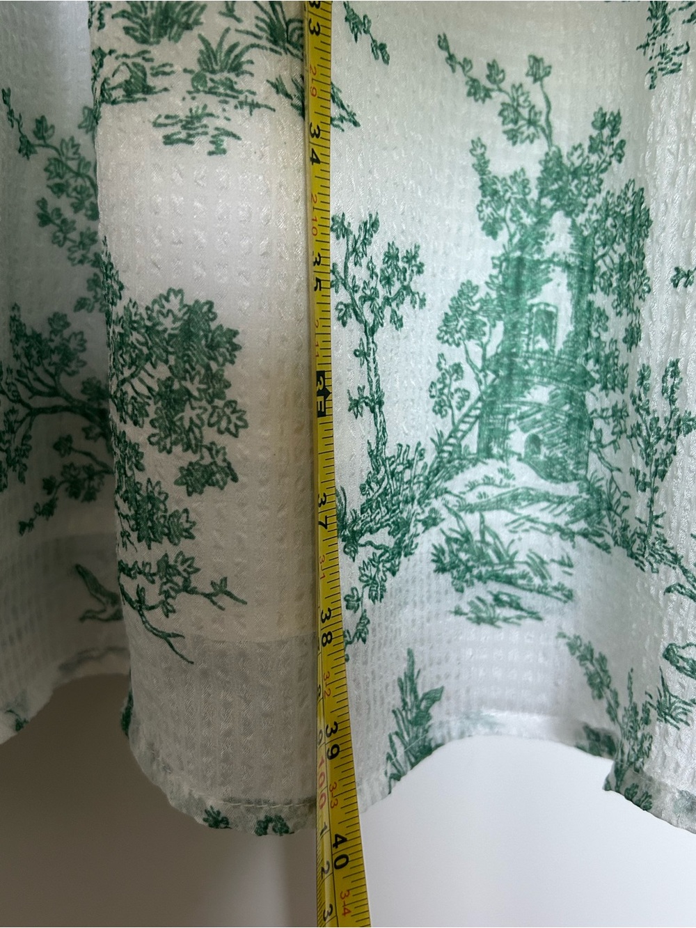 2 for 10$ ☀️ Flounce sleeves green landscape print maxi dress sz4 - Picture 14 of 16